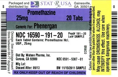 Promethazine 25 mg 16590 Label Image (Promethazine 25 mg 16590 Label)